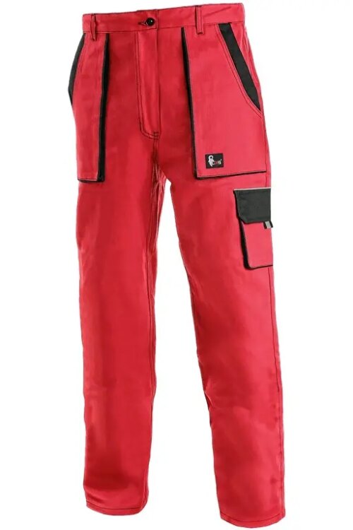 Kalhoty do pasu CXS LUXY ELENA, dámské, červeno-černé, vel. 38