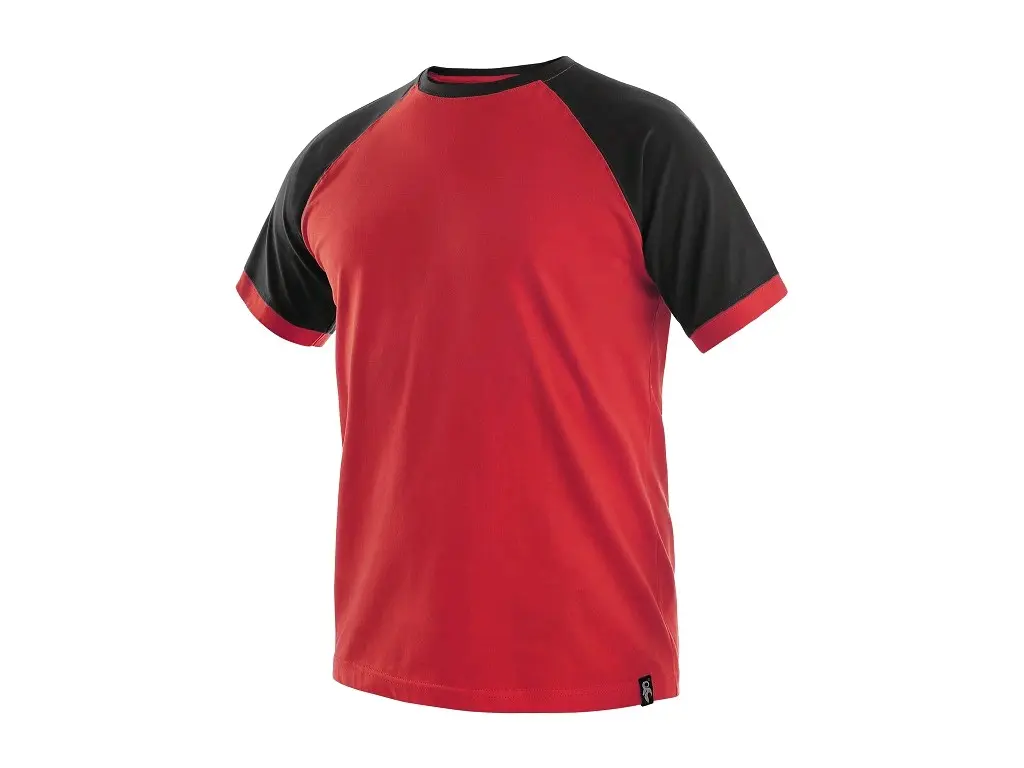 Tričko CXS OLIVER, krátký rukáv, červeno-černé, vel. 4XL
