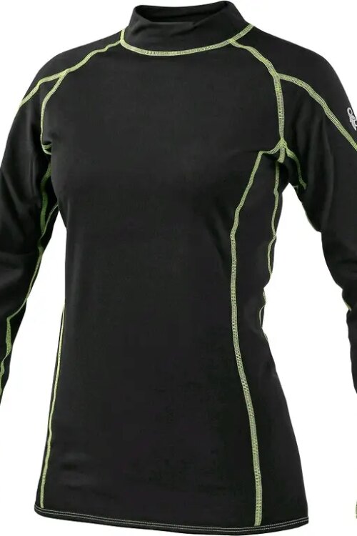 Dámské funkční tričko REWARD, dl. rukáv, černo-zelené, vel. XL