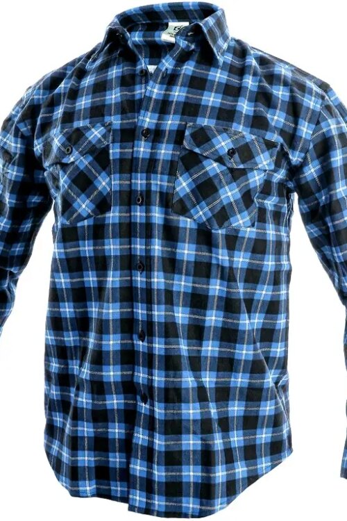Košile CXS TOM, dlouhý rukáv, pánská, modro-černá, vel. 39/40