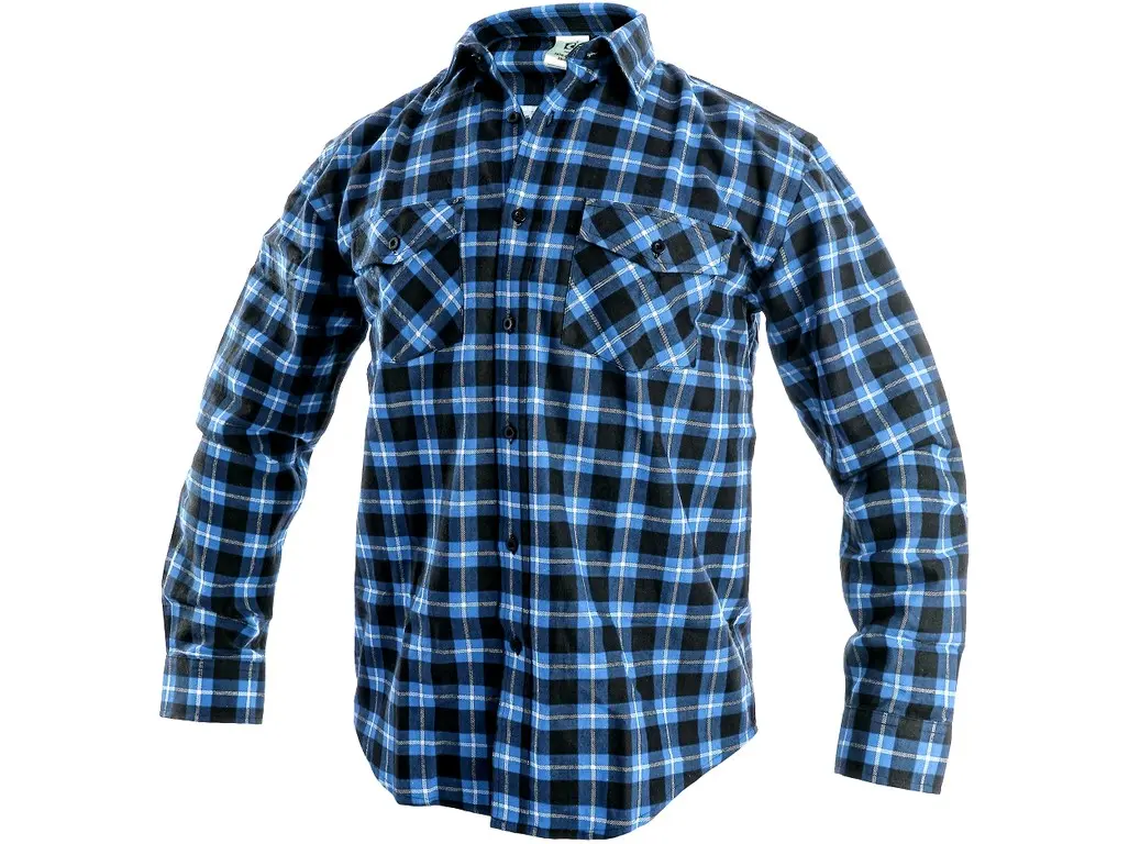 Košile CXS TOM, dlouhý rukáv, pánská, modro-černá, vel. 41/42