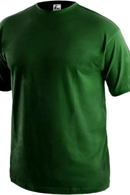 Tričko CXS DANIEL, krátký rukáv, lahvově zelená, vel. M