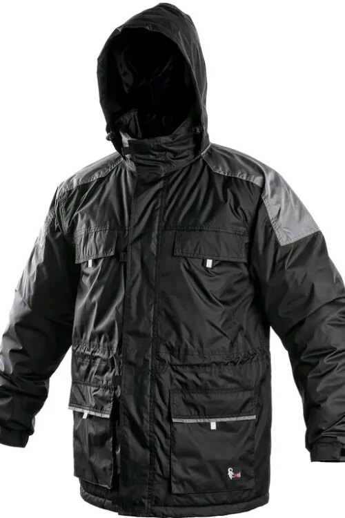 Pánská zimní bunda FREMONT, černo-šedá, vel. 4XL