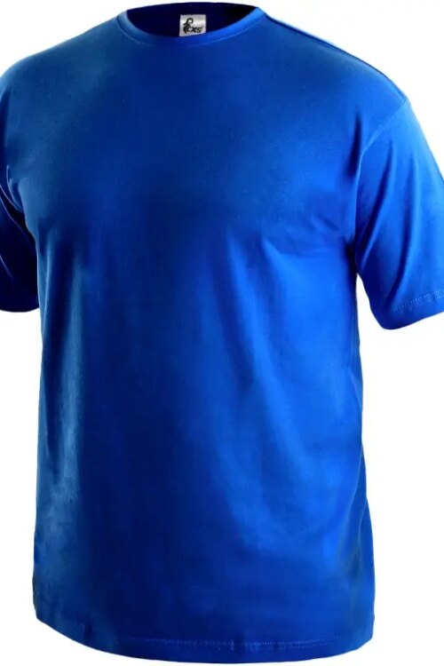 Tričko CXS DANIEL, krátký rukáv, středně modré, vel. 5XL