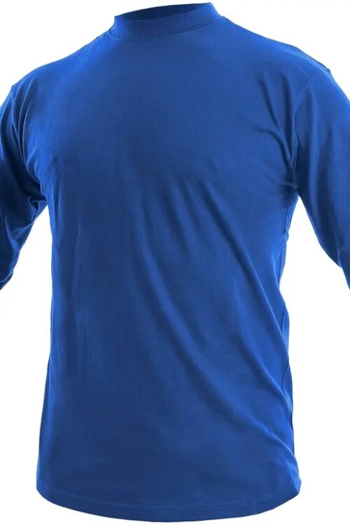Tričko CXS PETR, dlouhý rukáv, středně modrá, vel. XL