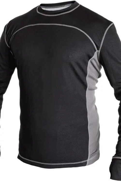 Tričko CXS COOLDRY, funkční, dlouhý rukáv, pánské, černo-šedé, vel. L
