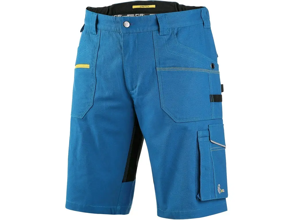 Working shorts CXS STRETCH, Men´s, bright blue – black, size: 68