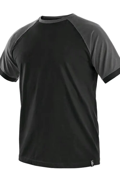 Tričko CXS OLIVER, krátký rukáv, černo-šedé, vel. S