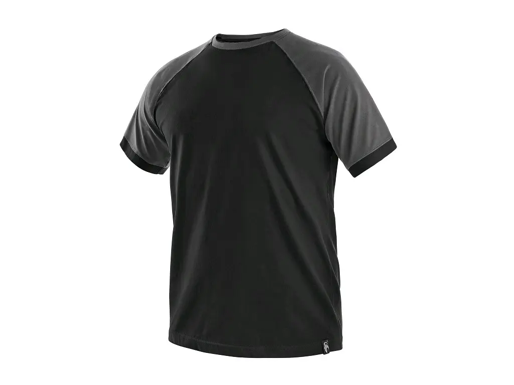 Tričko CXS OLIVER, krátký rukáv, černo-šedé, vel. 5XL