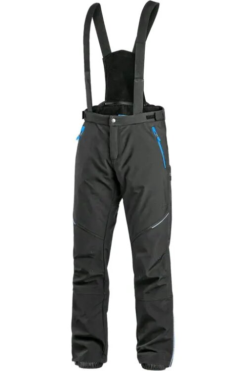 Kalhoty CXS TRENTON, zimní softshell, pánské, černo-modré, vel. 60