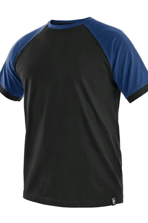 Tričko CXS OLIVER, krátký rukáv, černo-modré, vel. 2XL