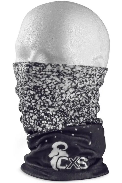Šátek multifunkční CXS TOBY, zimní, dětský, 23x33cm, černo – bílý