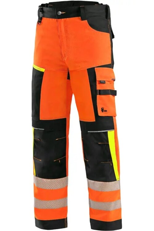 Kalhoty CXS BENSON výstražné, pánské, oranžovo-černé, vel. 52