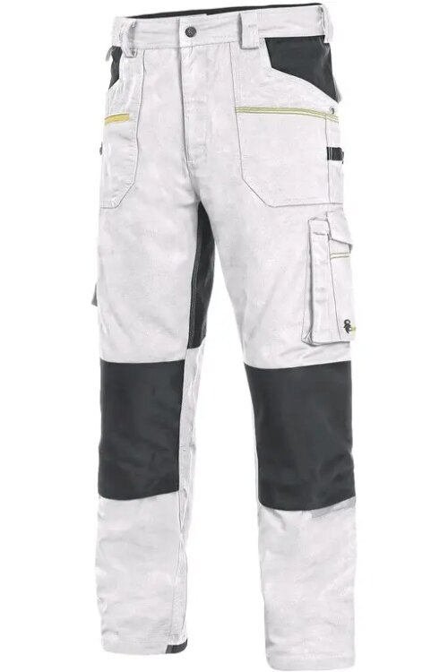 Kalhoty CXS STRETCH, pánské, bílo – šedé