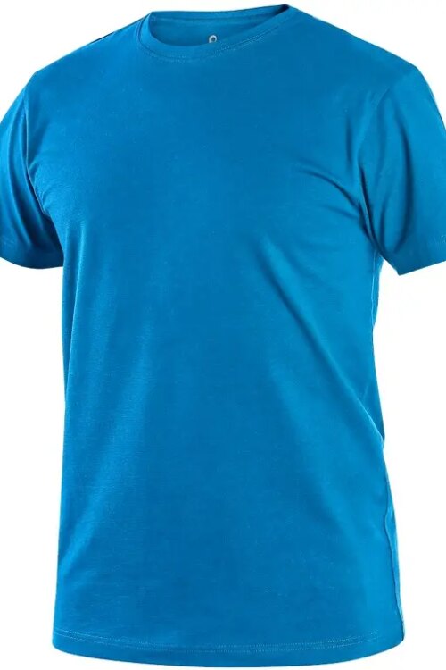 Tričko CXS NOLAN, krátký rukáv, azurově modrá