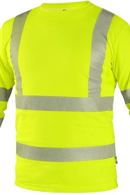 Tričko CXS OLDHAM, dlouhý rukáv, výstražné, pánské, žluté