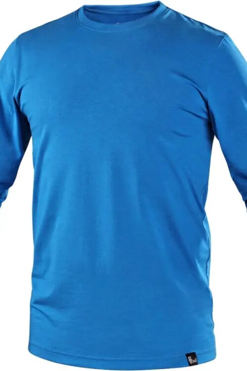 Tričko CXS SIMON, dlouhý rukáv, azurově modré