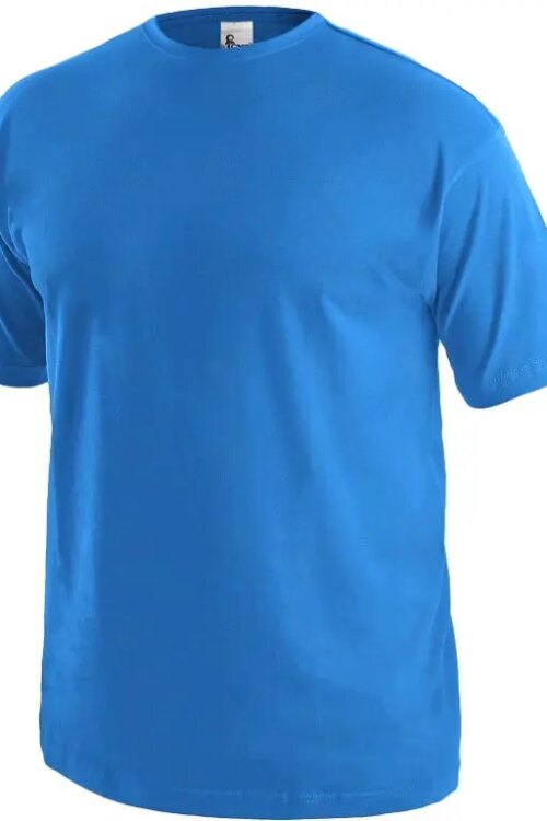 Tričko CXS DANIEL, krátký rukáv, azurově modré, vel. 3XL